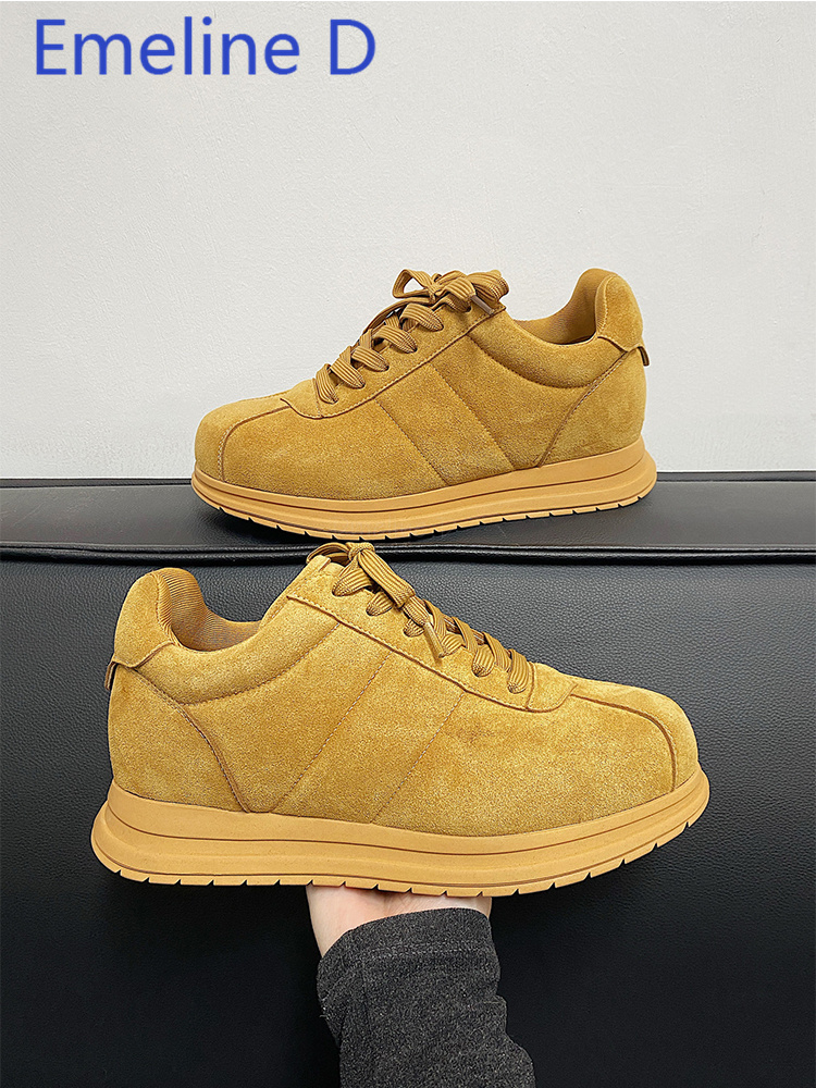 Yellow Thick Soled Lace Up Bre - Men Shoes Yellow ulasan dan harga