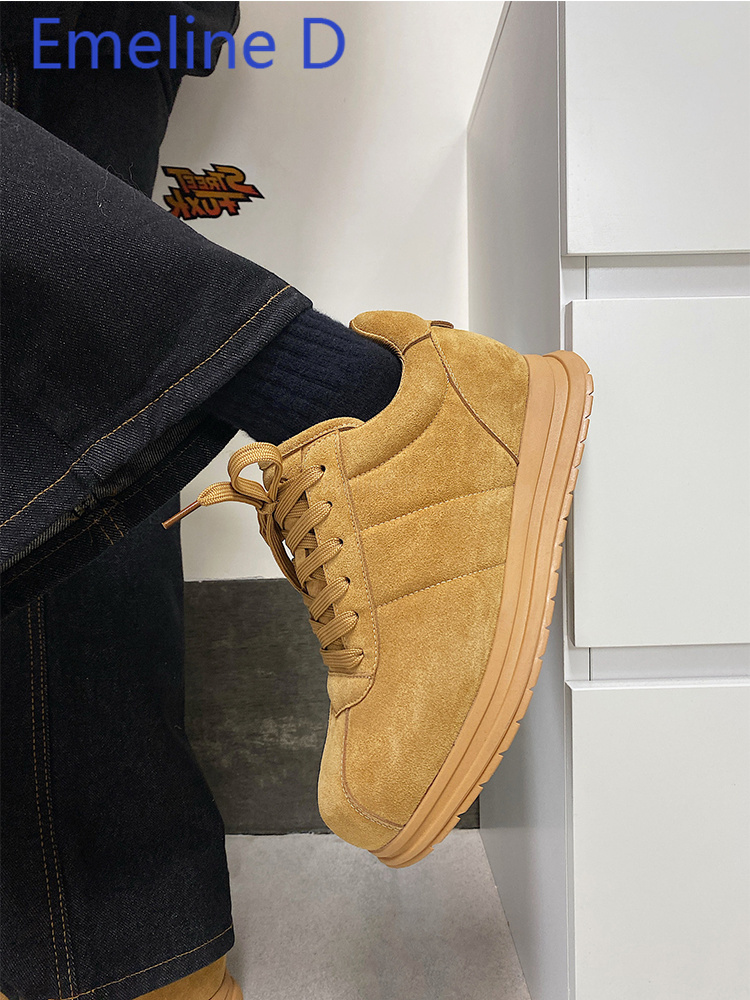 Yellow Thick Soled Lace Up Bre - Men Shoes Yellow ulasan dan harga