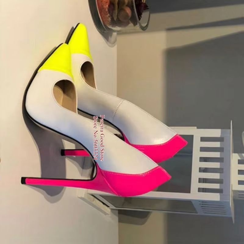 Sexy Pointed Toe Patchwork Dre - Men Shoes Yellow ulasan dan harga