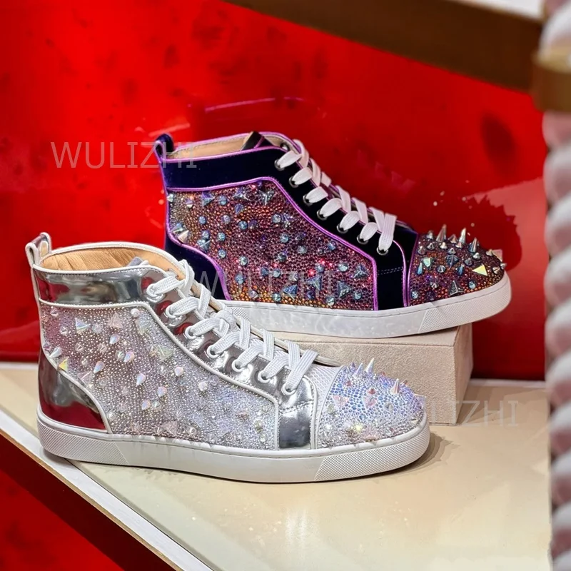 Dark Purple Crystal Rivet Men  - Men Shoes Red ulasan dan harga