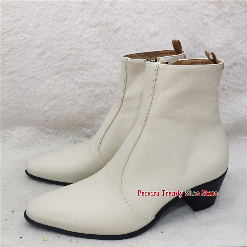 British Style Cowhide 6CM Thic - Men'S Shoes Black And White ulasan dan harga