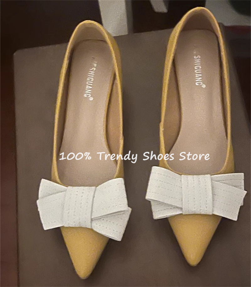 Butterfly Knot Decor Women Sli - Dress Shoe Pointed ulasan dan harga