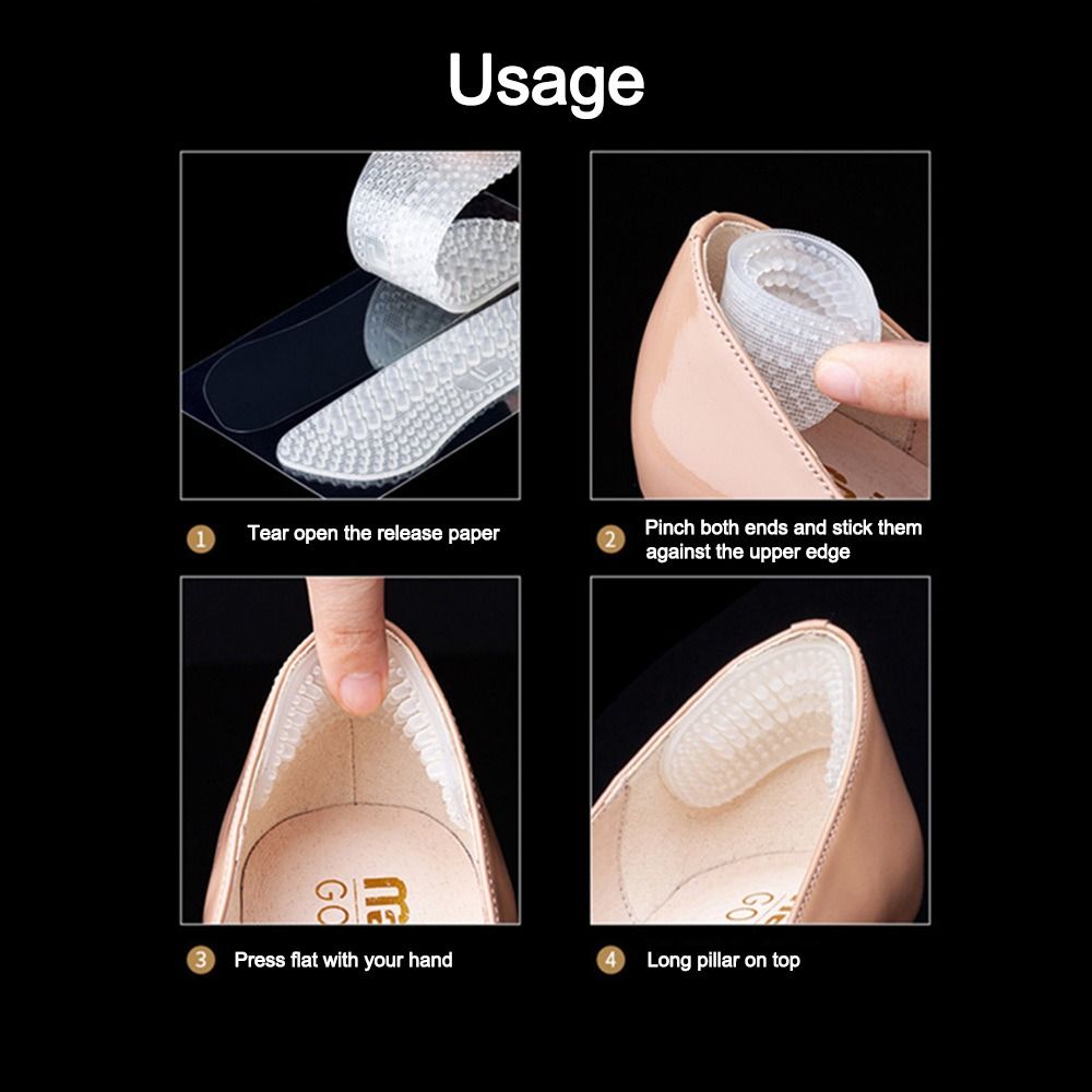 2Pcs Durable Silicone Heel Sti - Men'S Shoes Grip ulasan dan harga