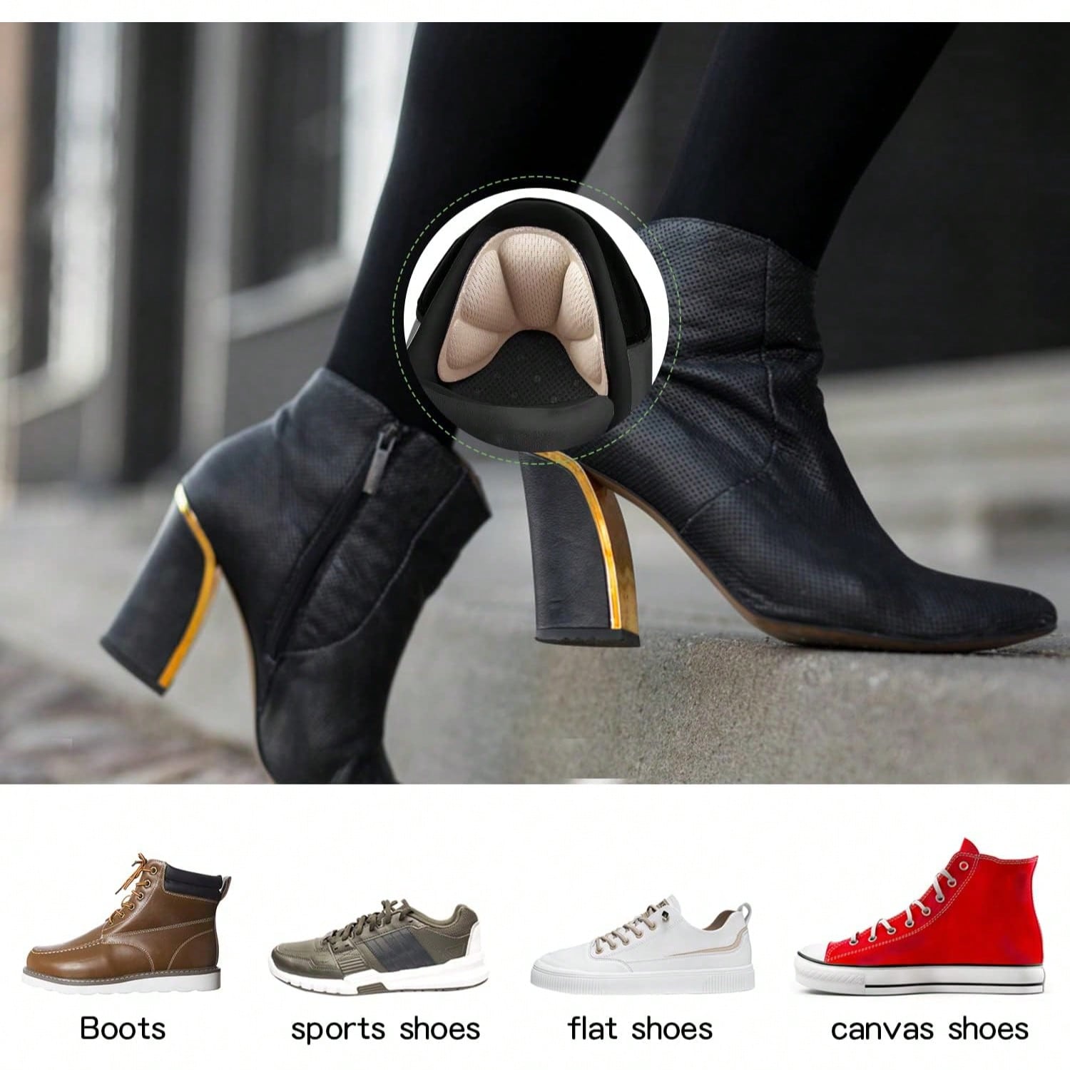 Adhesive Heel Cushion Pads Reu - Men'S Shoes Grip ulasan dan harga