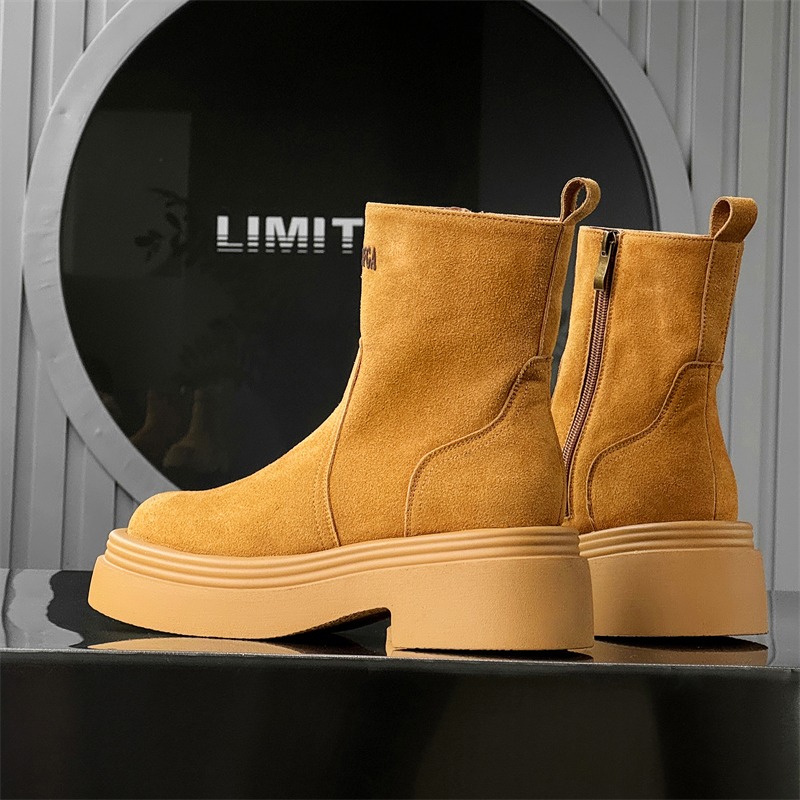 Winter Europe America Retro Th - Men'S Shoes Zipper ulasan dan harga