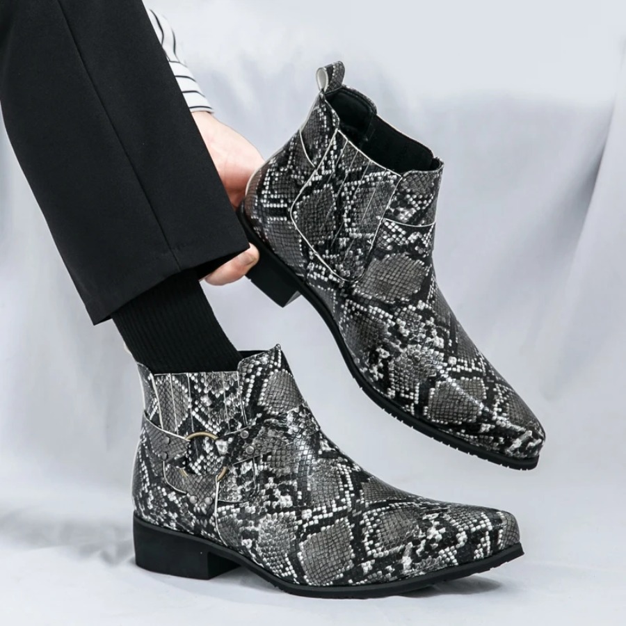 2025 New Men's Pointed Black W - Men'S Shoes Black And White ulasan dan harga