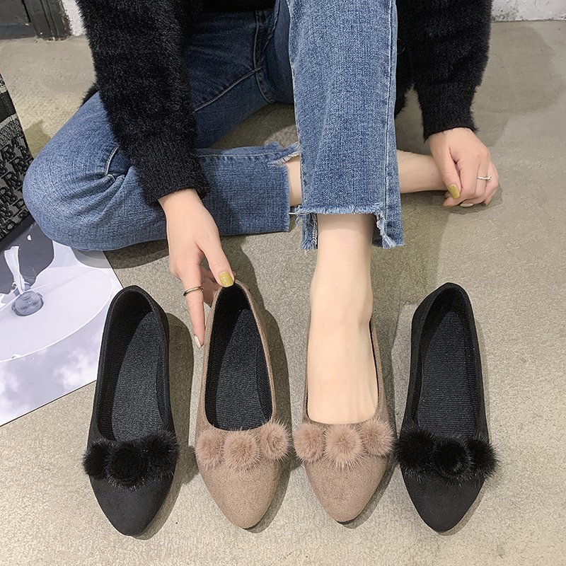 Women's Mary Jane Shoes Fur Ba - Dress Shoe Pointed ulasan dan harga