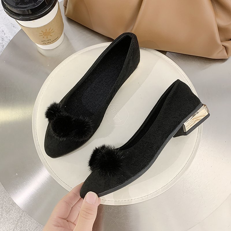 Women's Mary Jane Shoes Fur Ba - Dress Shoe Pointed ulasan dan harga