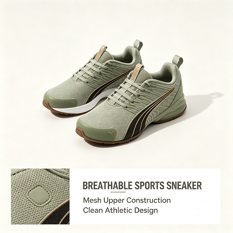 PUMA Men Gray Green Running Sh - Men'S Shoes Puma Sneakers ulasan dan harga